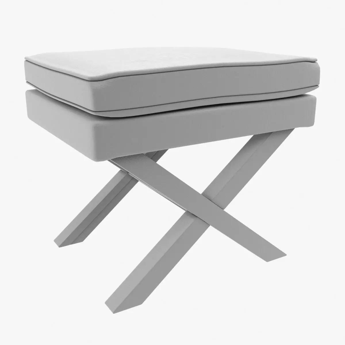 Banquette stool with cushion 3D model