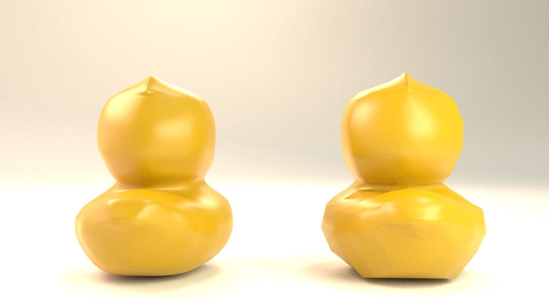 Rubber duck Low-poly 3D model_6
