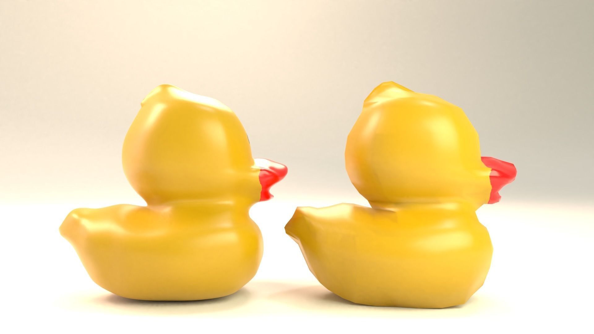 Rubber duck Low-poly 3D model_2