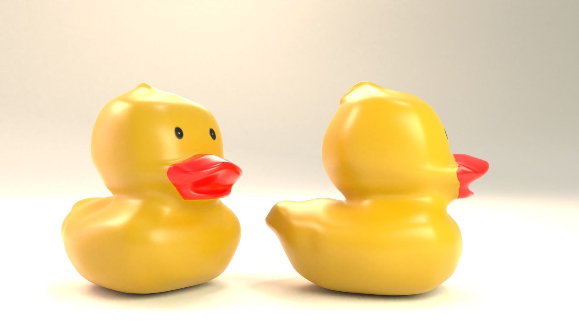 Rubber duck Low-poly 3D model_1