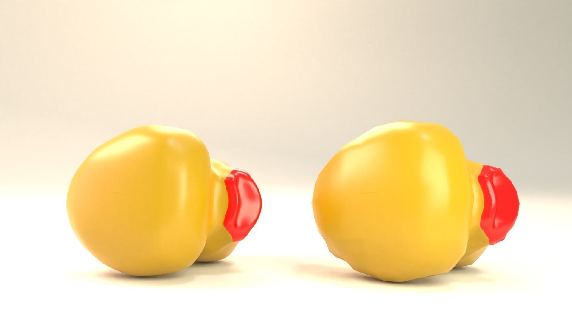 Rubber duck Low-poly 3D model_8