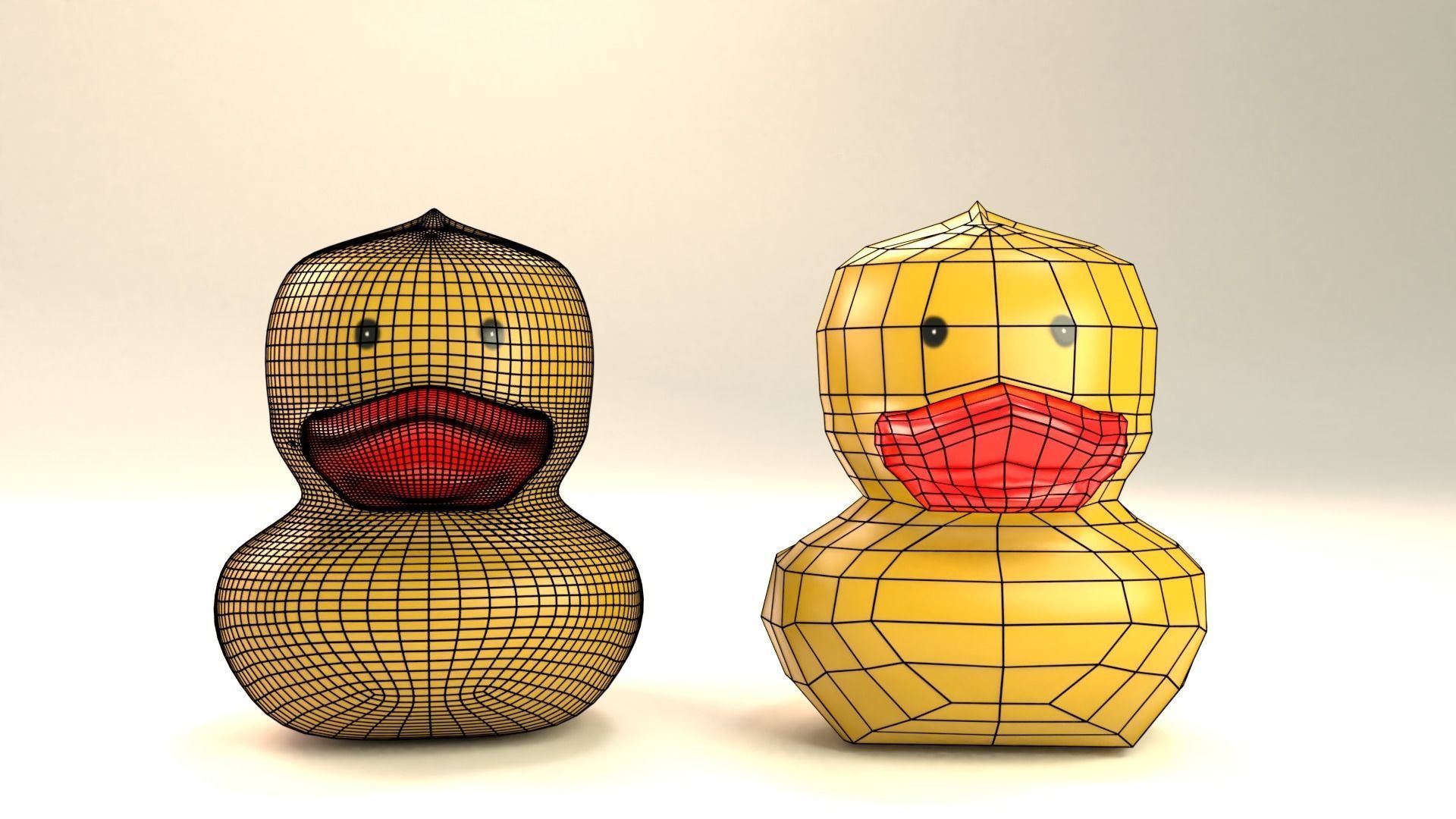 Rubber duck Low-poly 3D model_5