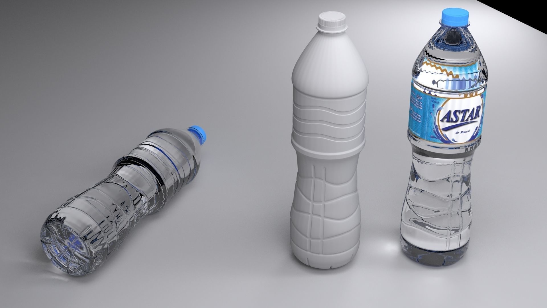 mineral water 3D 600 ml 3D print model_3