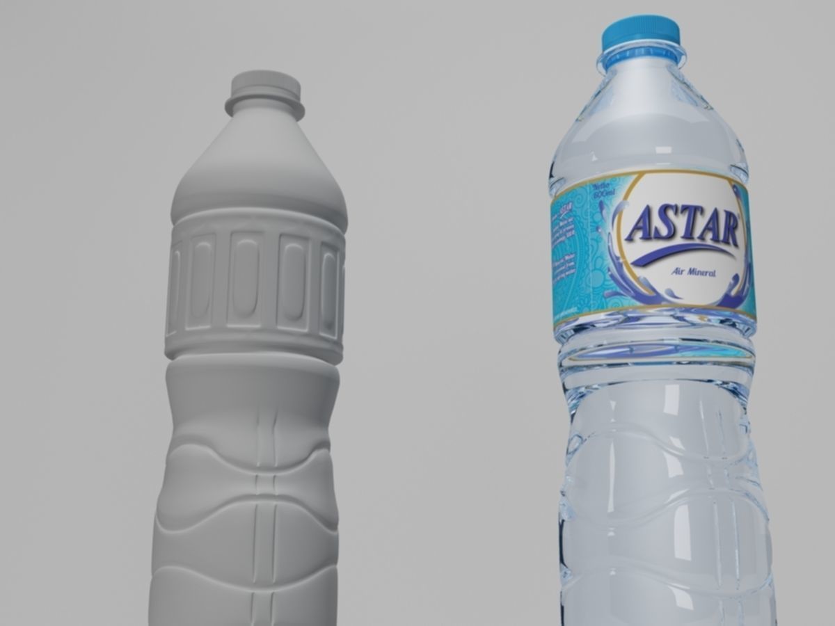 mineral water 3D 600 ml 3D print model_1
