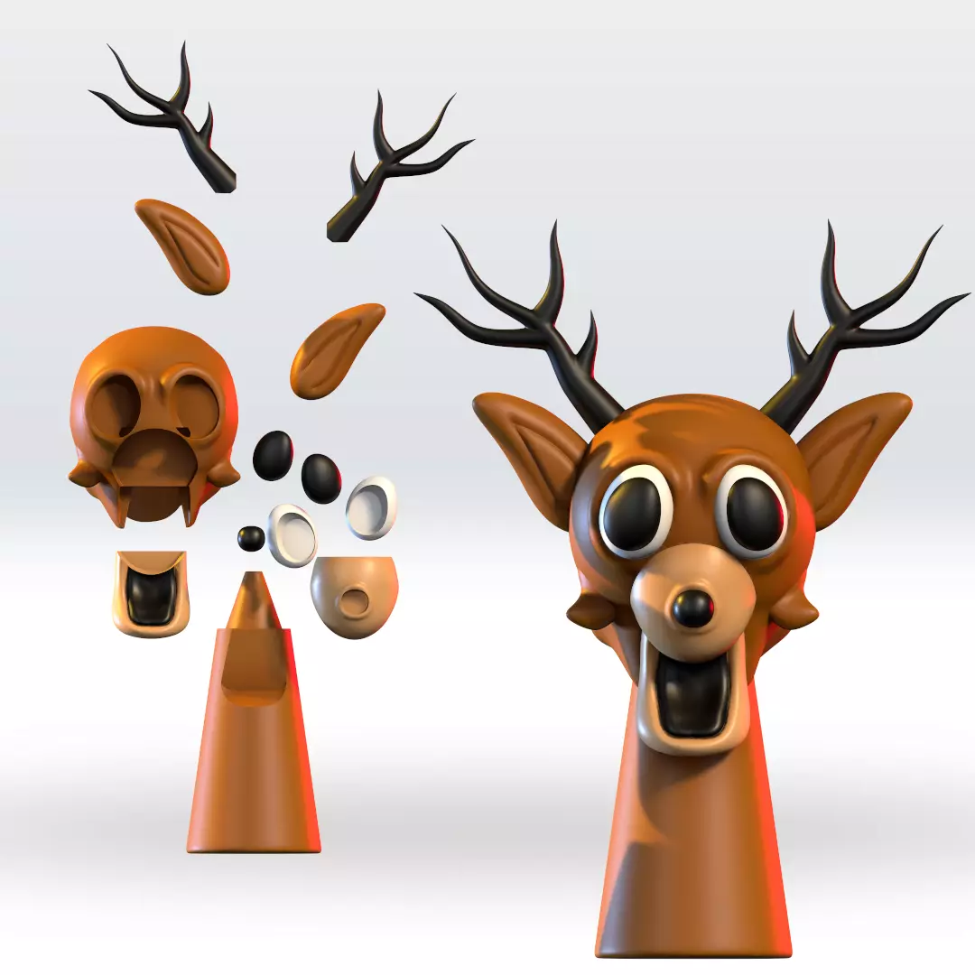 Sprunki Entity 99 Nights in the Forest Multipart STL 3D 3D print model