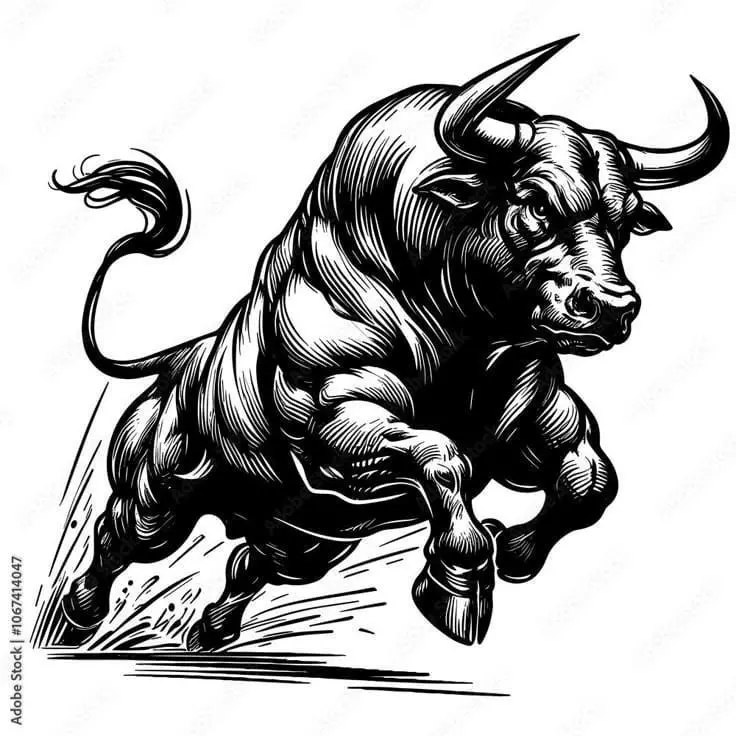 Aggressive Bull Fighting Bull Running Bull 3D print model