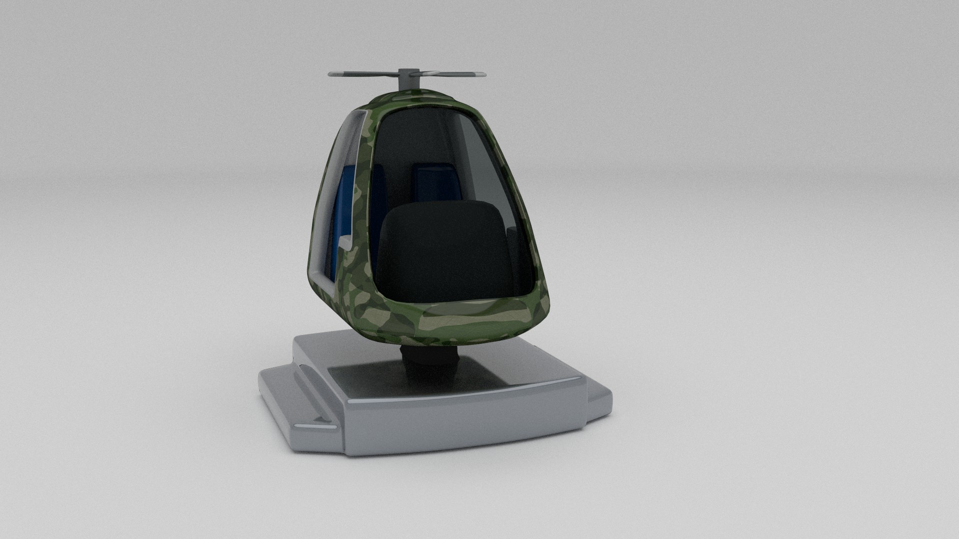 Army Kiddie Ride Low-poly 3D model_5