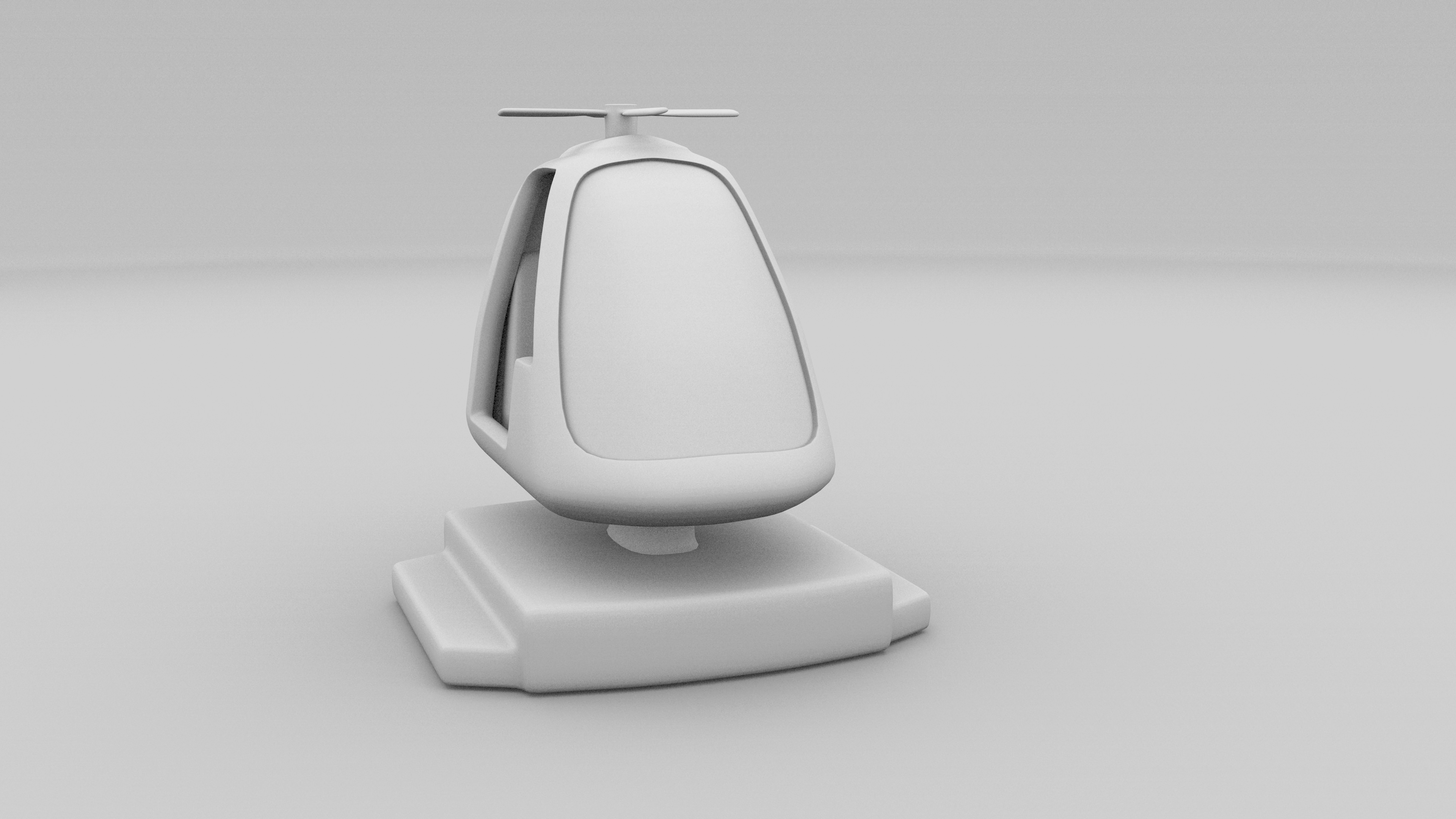 Army Kiddie Ride Low-poly 3D model_9