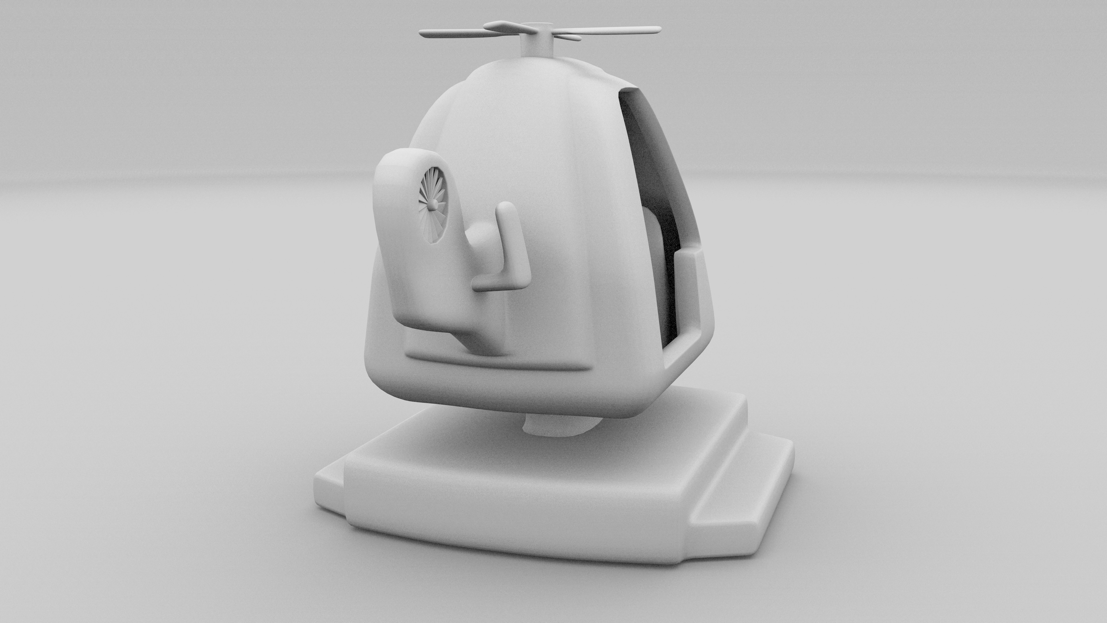 Army Kiddie Ride Low-poly 3D model_6