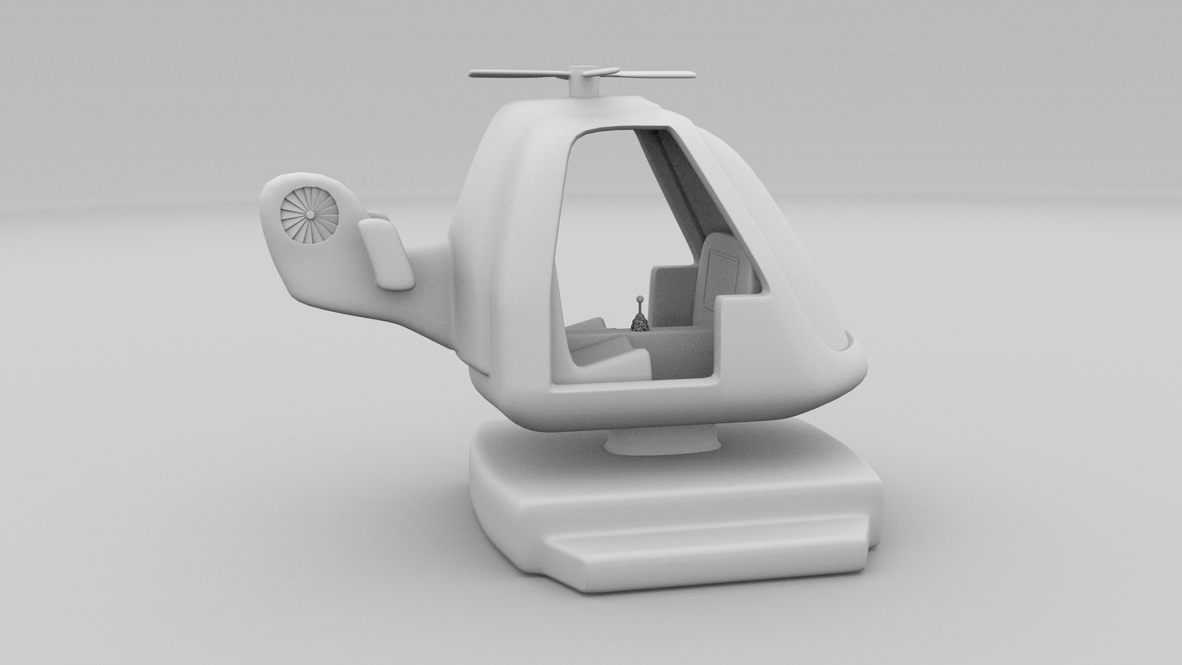 Army Kiddie Ride Low-poly 3D model_11