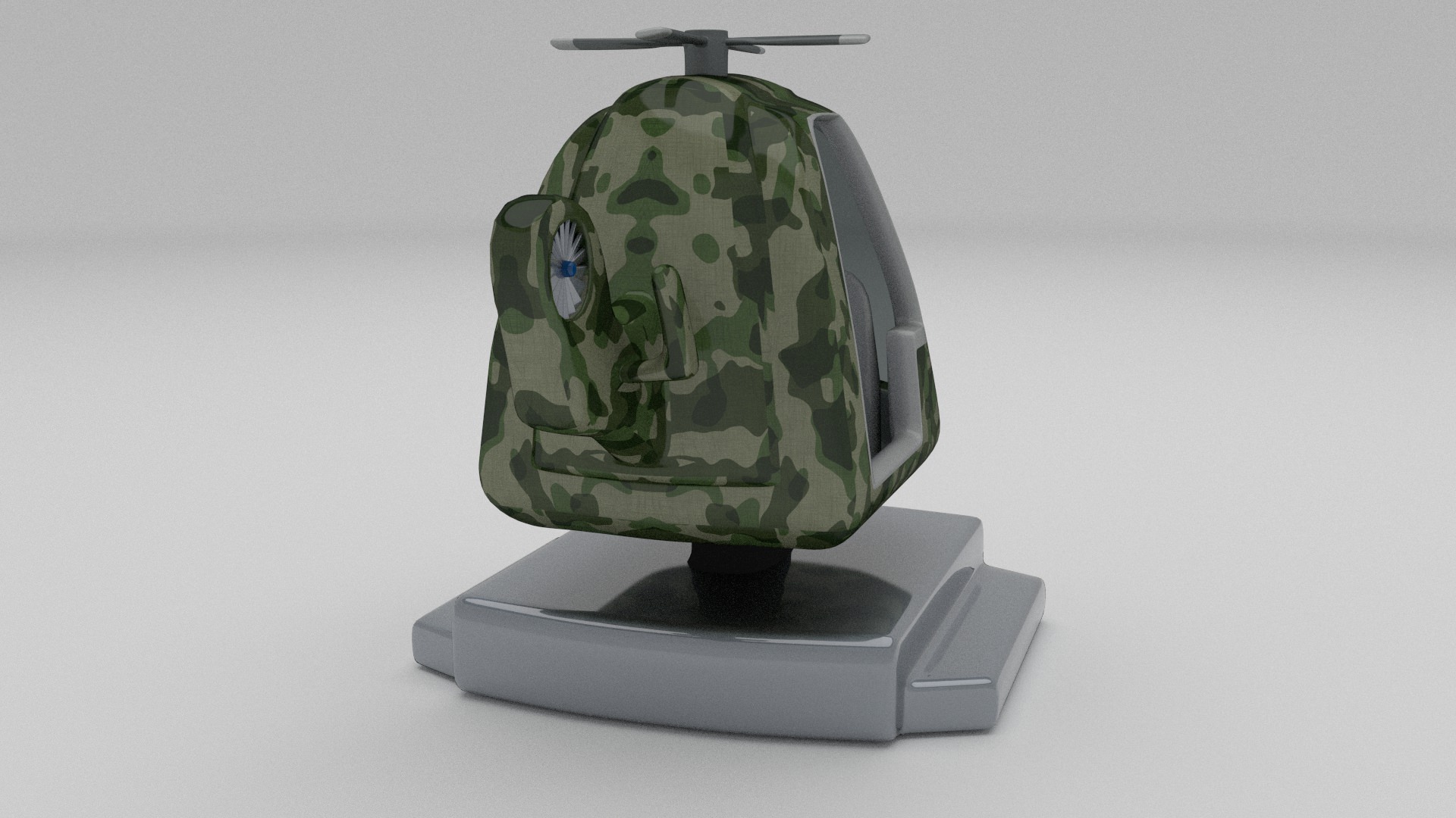 Army Kiddie Ride Low-poly 3D model_2