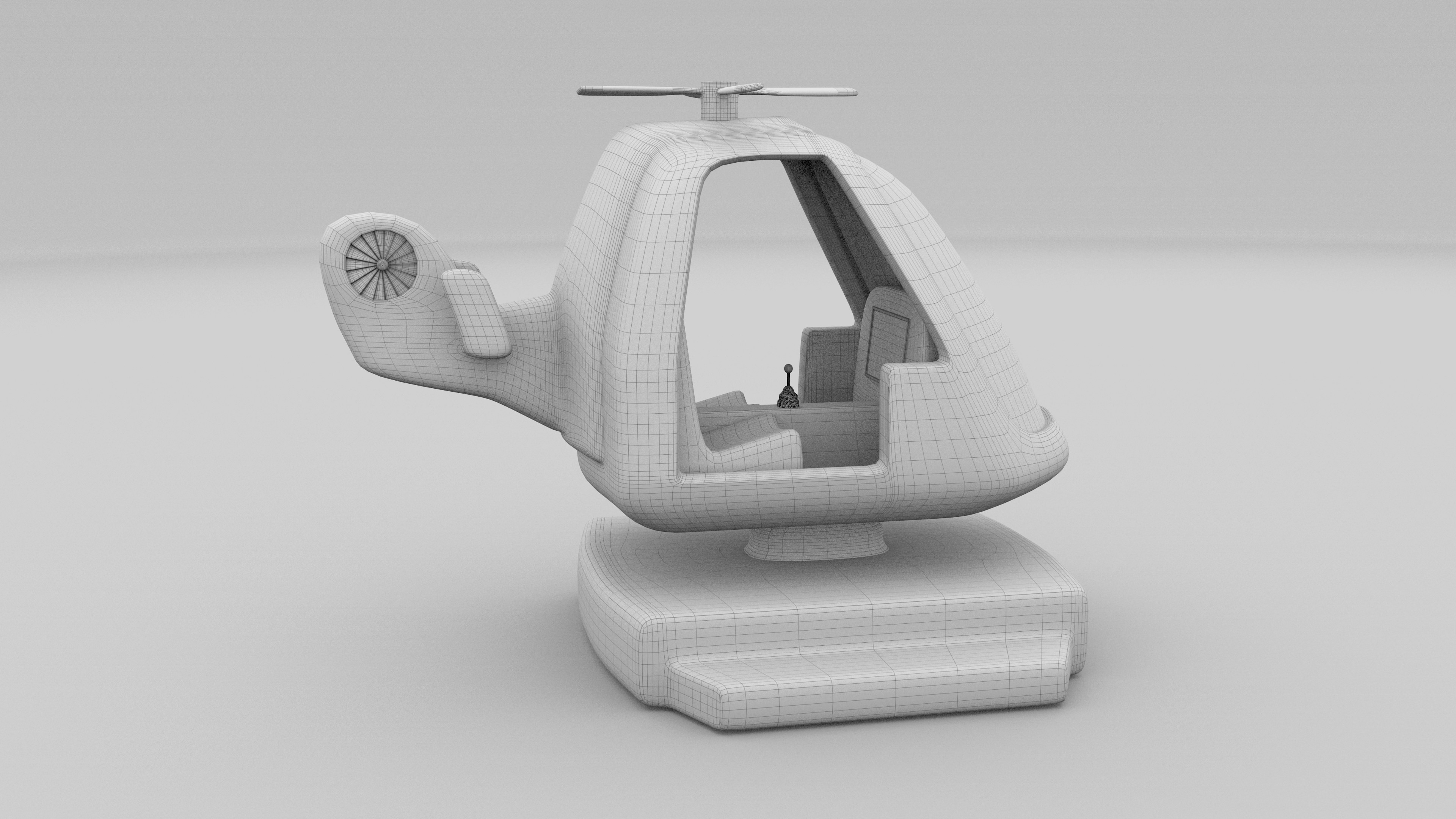 Army Kiddie Ride Low-poly 3D model_15