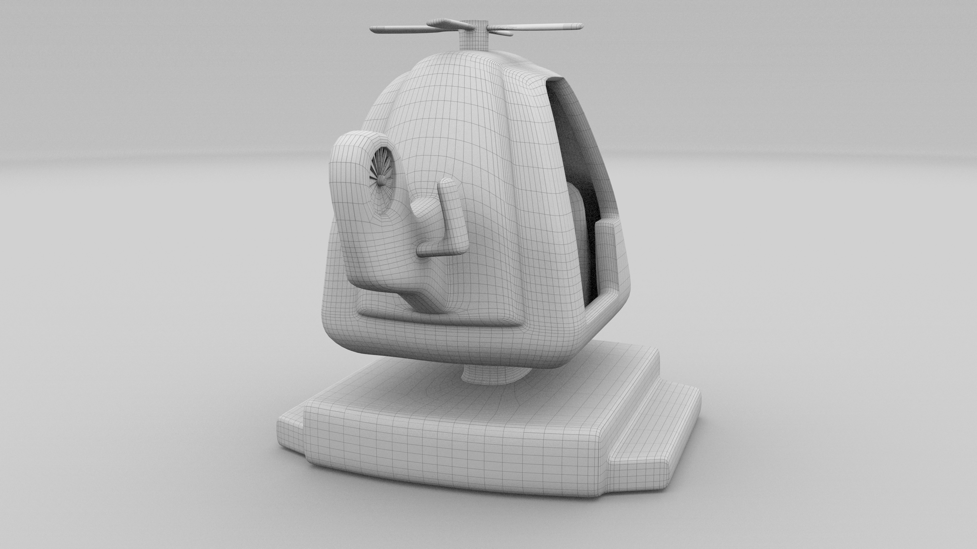 Army Kiddie Ride Low-poly 3D model_13