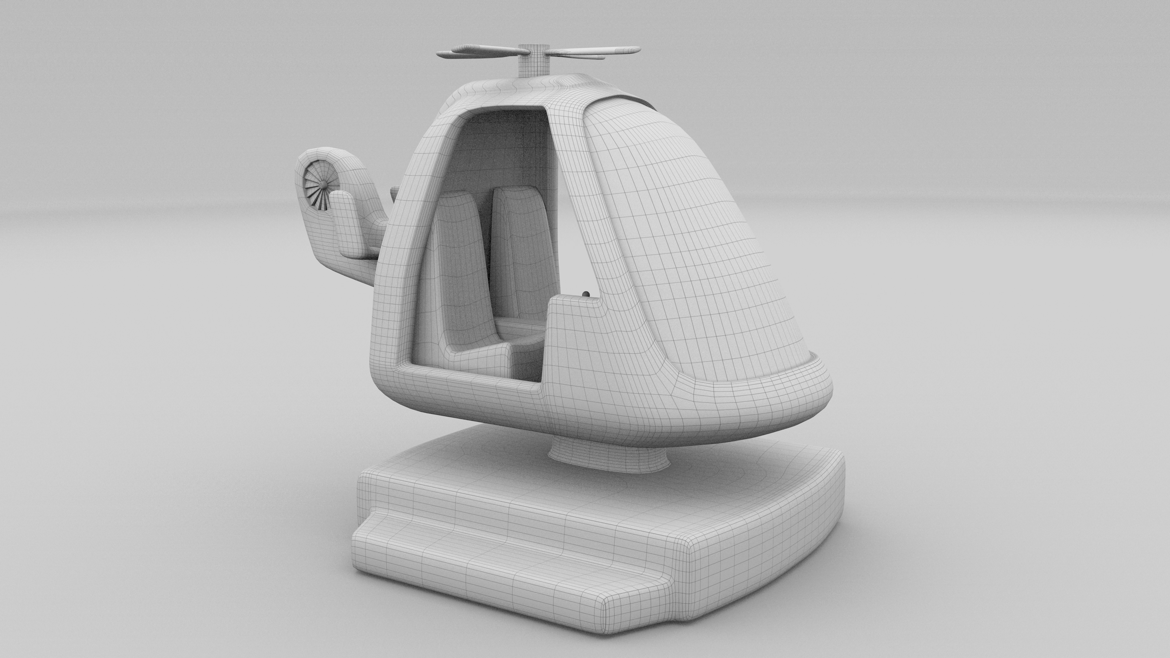 Army Kiddie Ride Low-poly 3D model_17