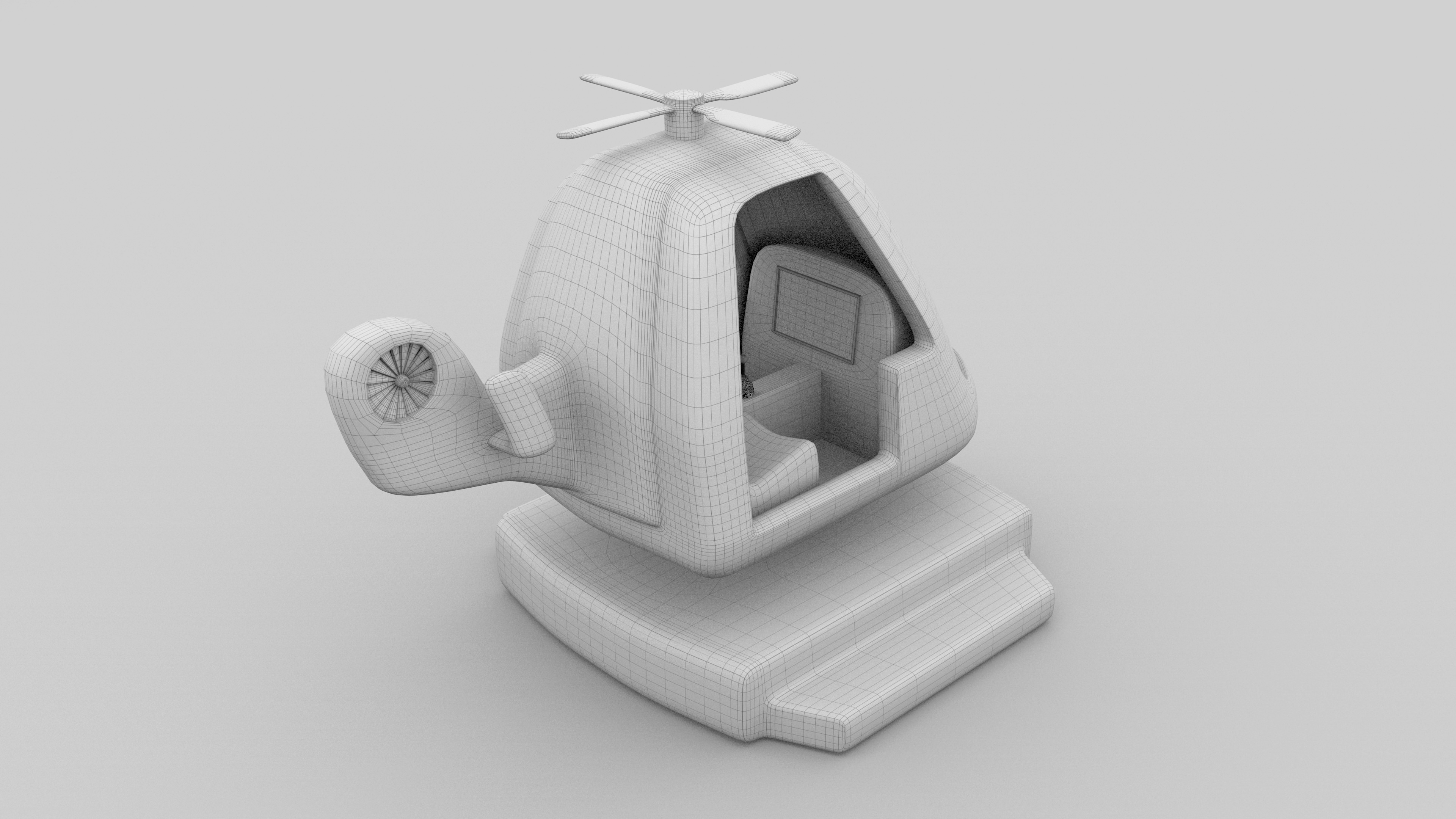 Army Kiddie Ride Low-poly 3D model_12