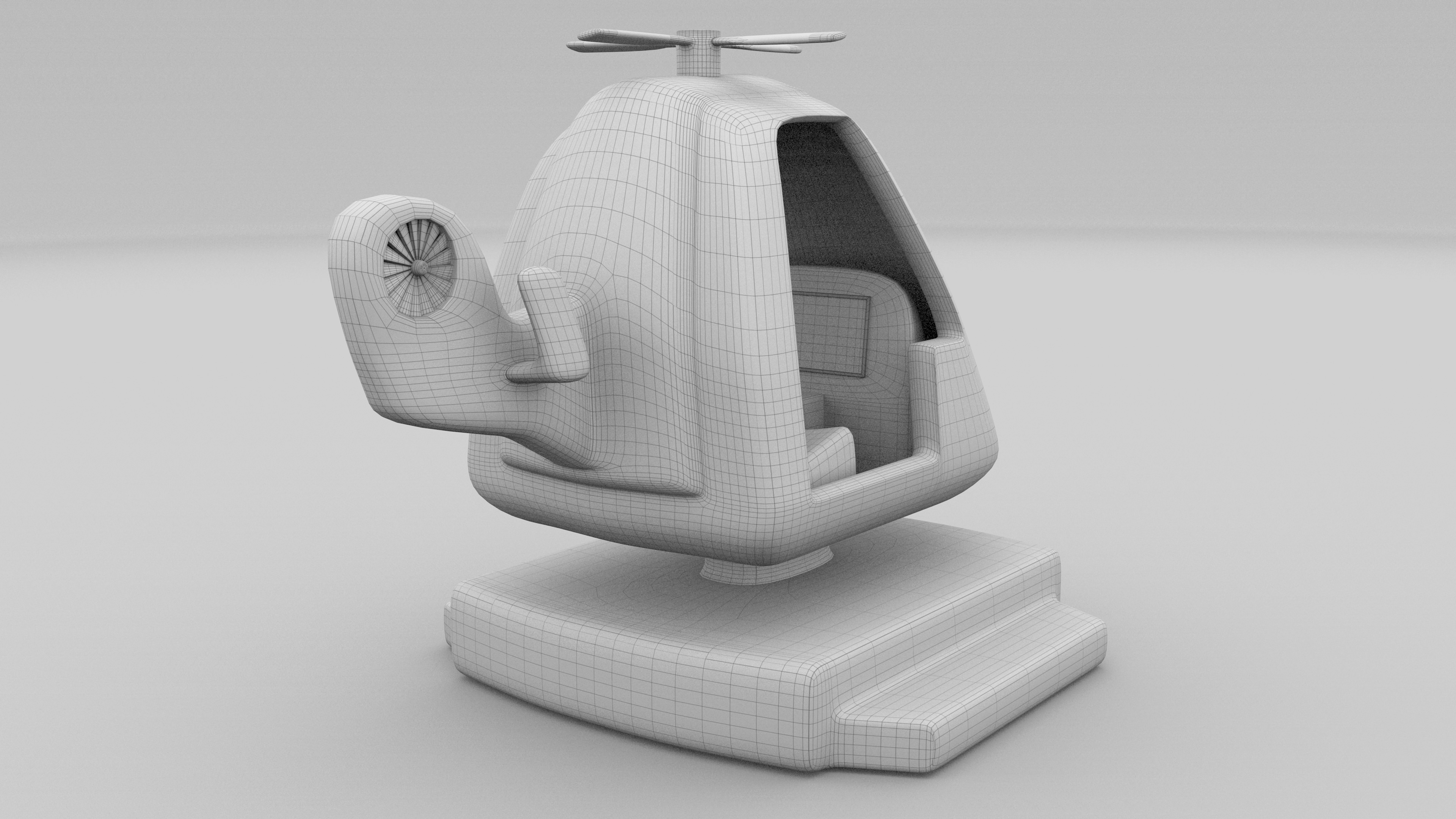 Army Kiddie Ride Low-poly 3D model_14