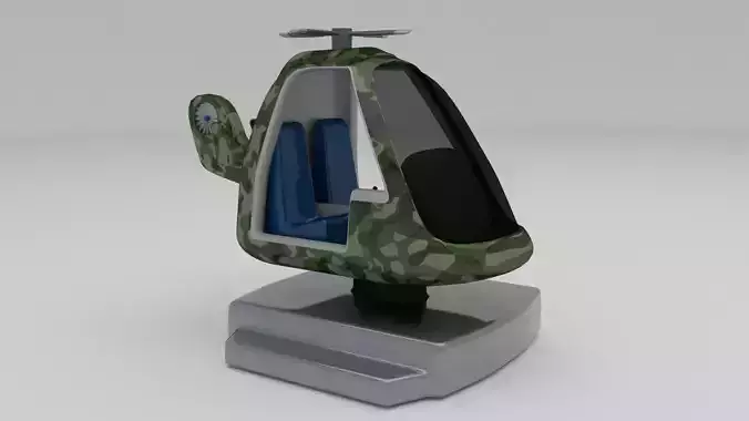 Army Kiddie Ride Low-poly 3D model