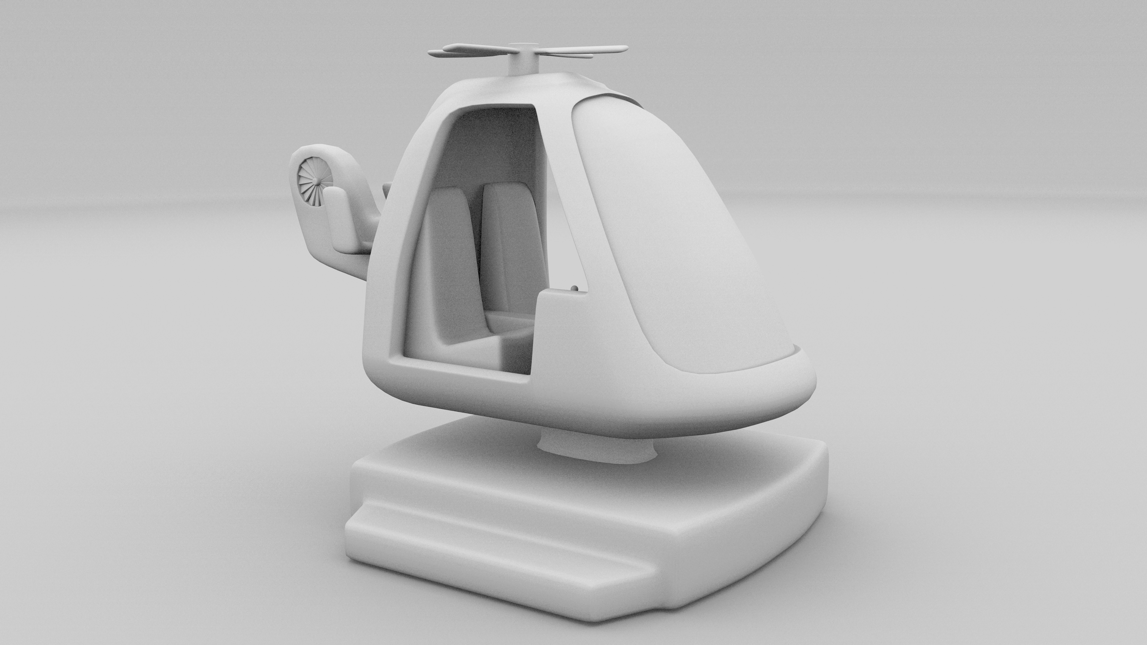 Army Kiddie Ride Low-poly 3D model_10