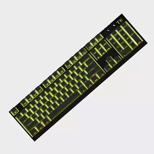 RGB Gaming Keyboard Low Poly 3D Print Game Asset Low-poly 3D model