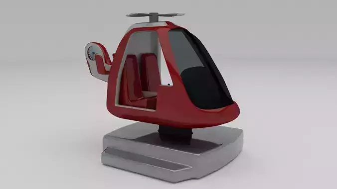 Coast Gurad Kiddie Ride Low-poly 3D model