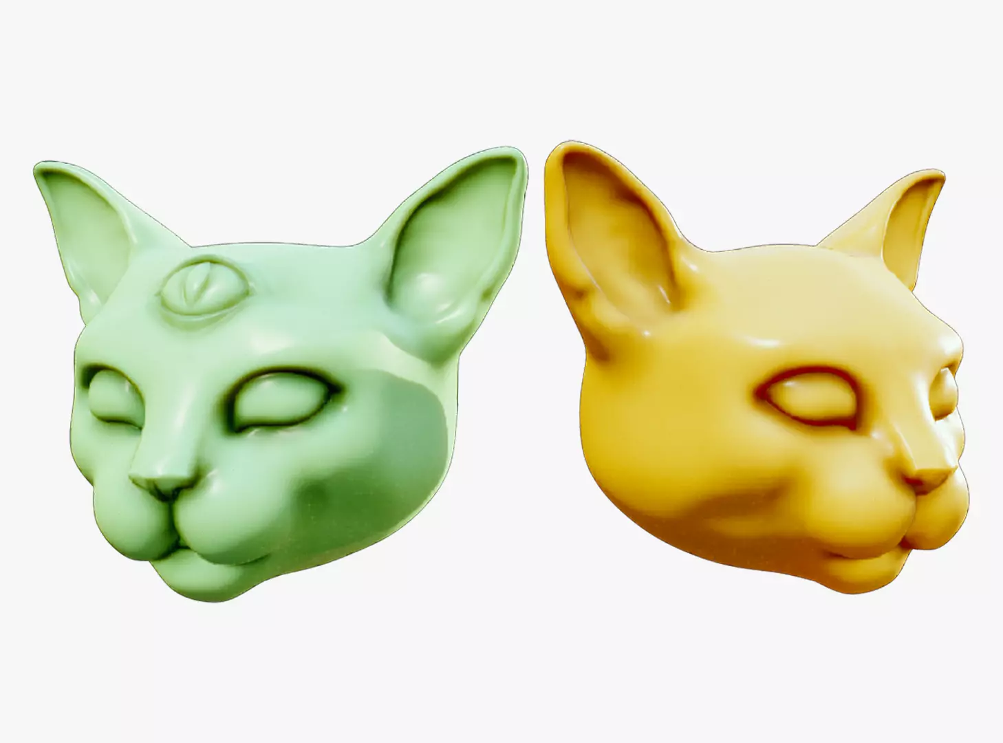 Mystic Cat pack - 2 in 1 3D print model