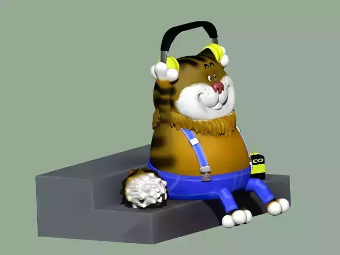 The fat cat for 3d print STL 3 options