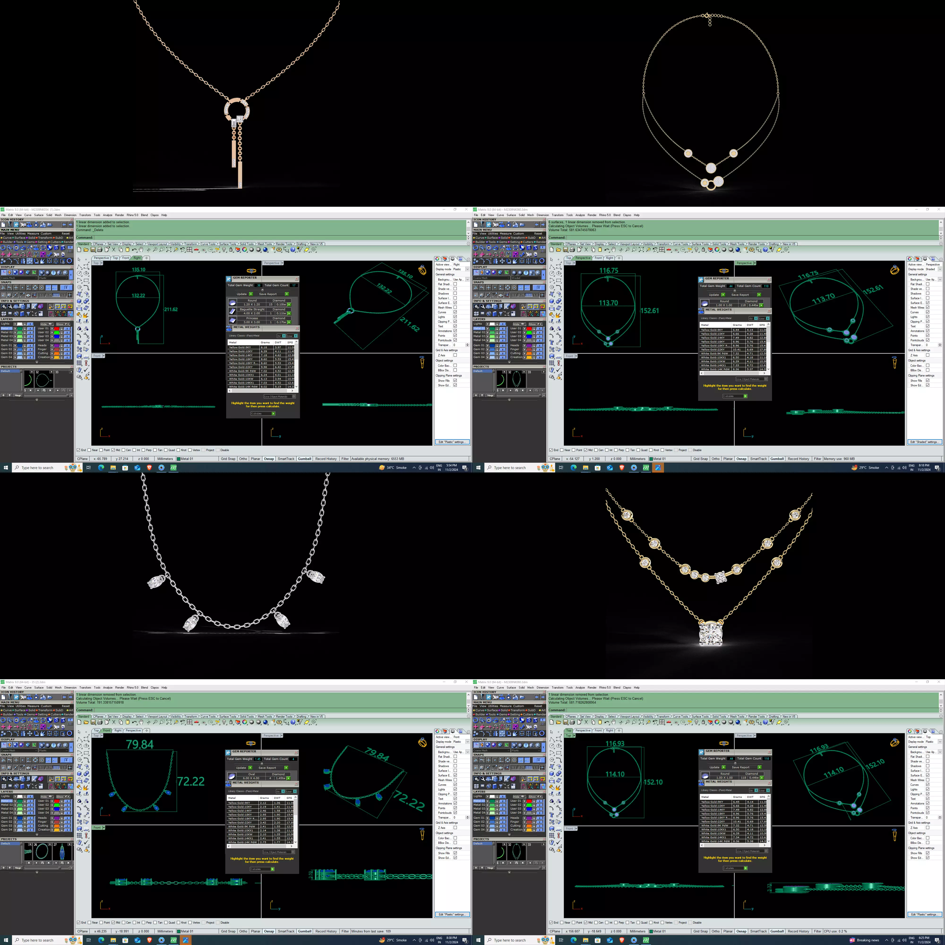 Luxury Necklace Jewellery CAD Collection 50 Files 3DM STL 3D print model