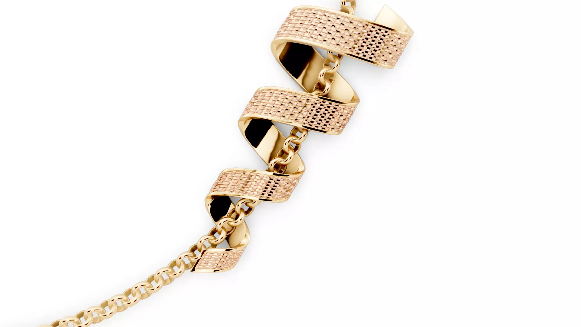 Wave Weave Pattern Necklace 3D print model