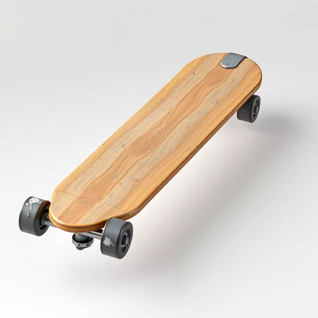 Realistic Wooden Longboard Skateboard Model Low-poly 3D model