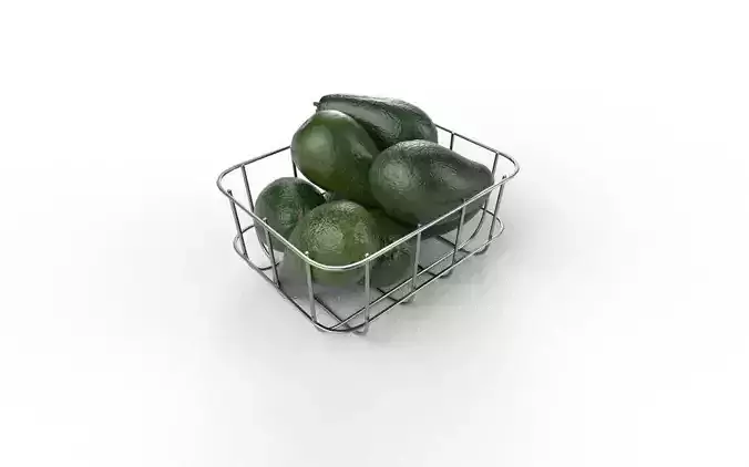 Avocado Set 03 Low-poly 3D model