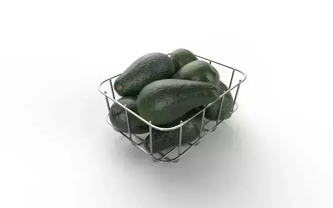 Avocado Set 03 Low-poly 3D model 5
