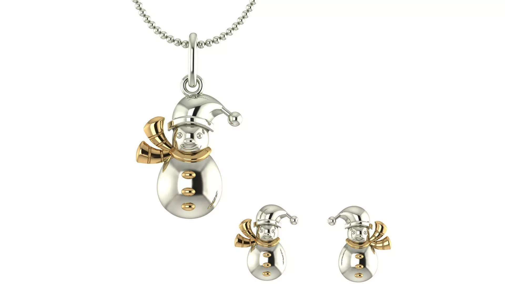 Snowman Pendant Necklace 3D print model