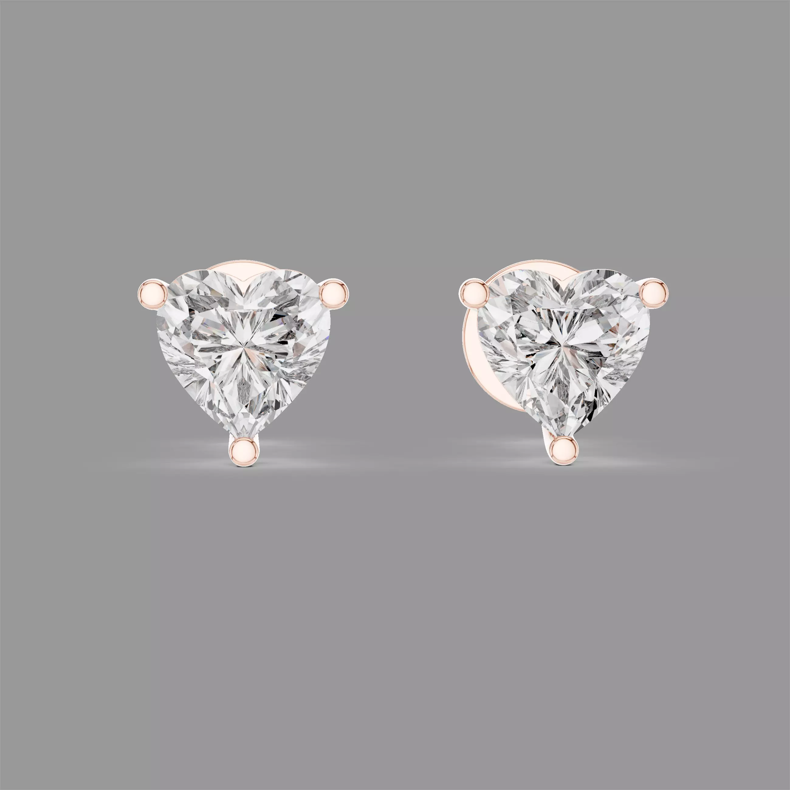 Diamond Studs Earrings 3D print model