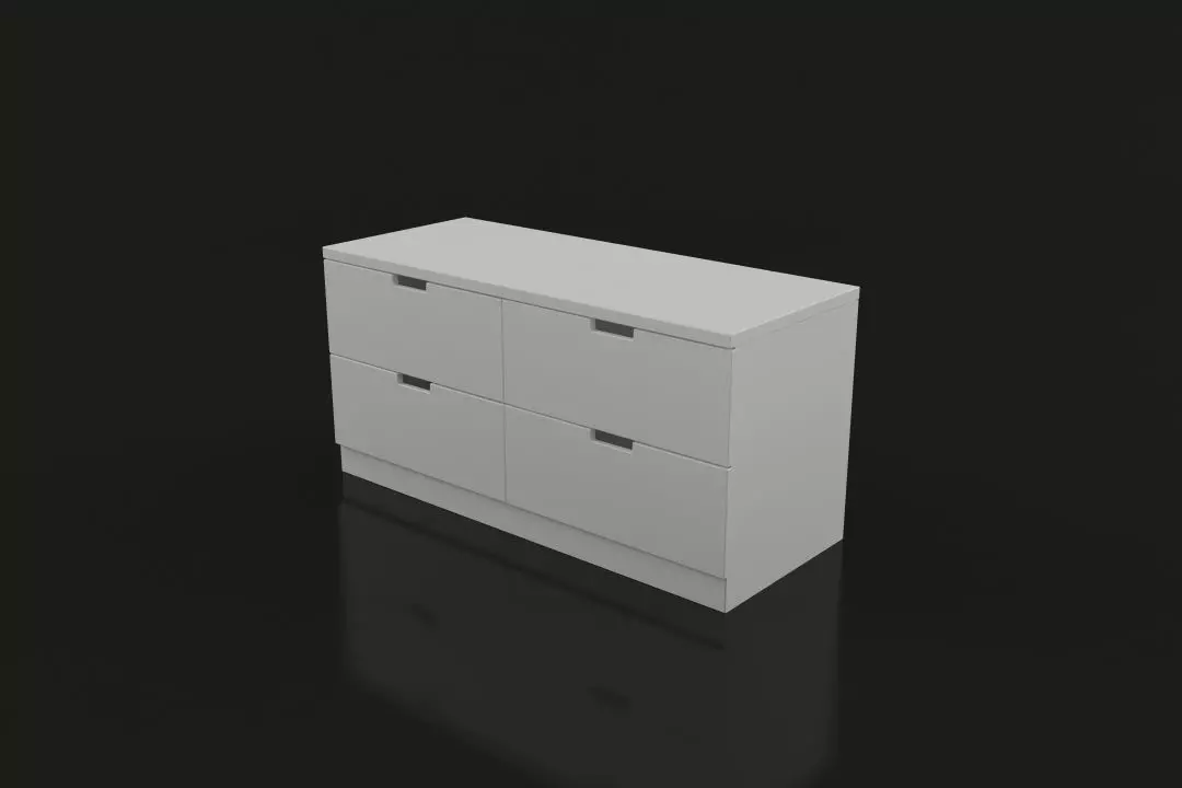 Cabinet SideBoard Storage for Bedroom Low Poly High 3D model_0