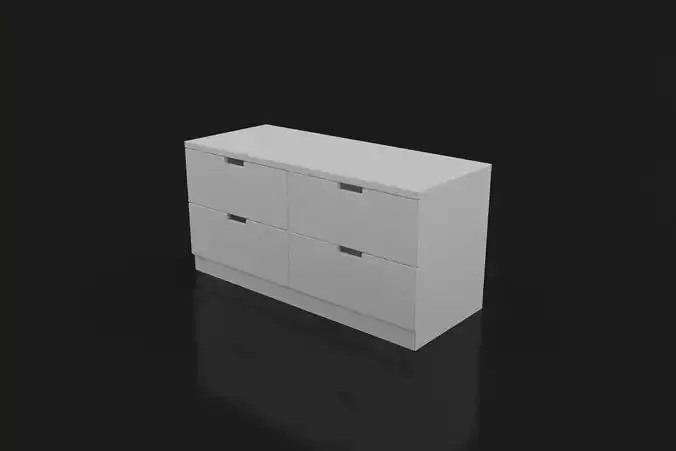 Cabinet SideBoard Storage for Bedroom Low Poly High