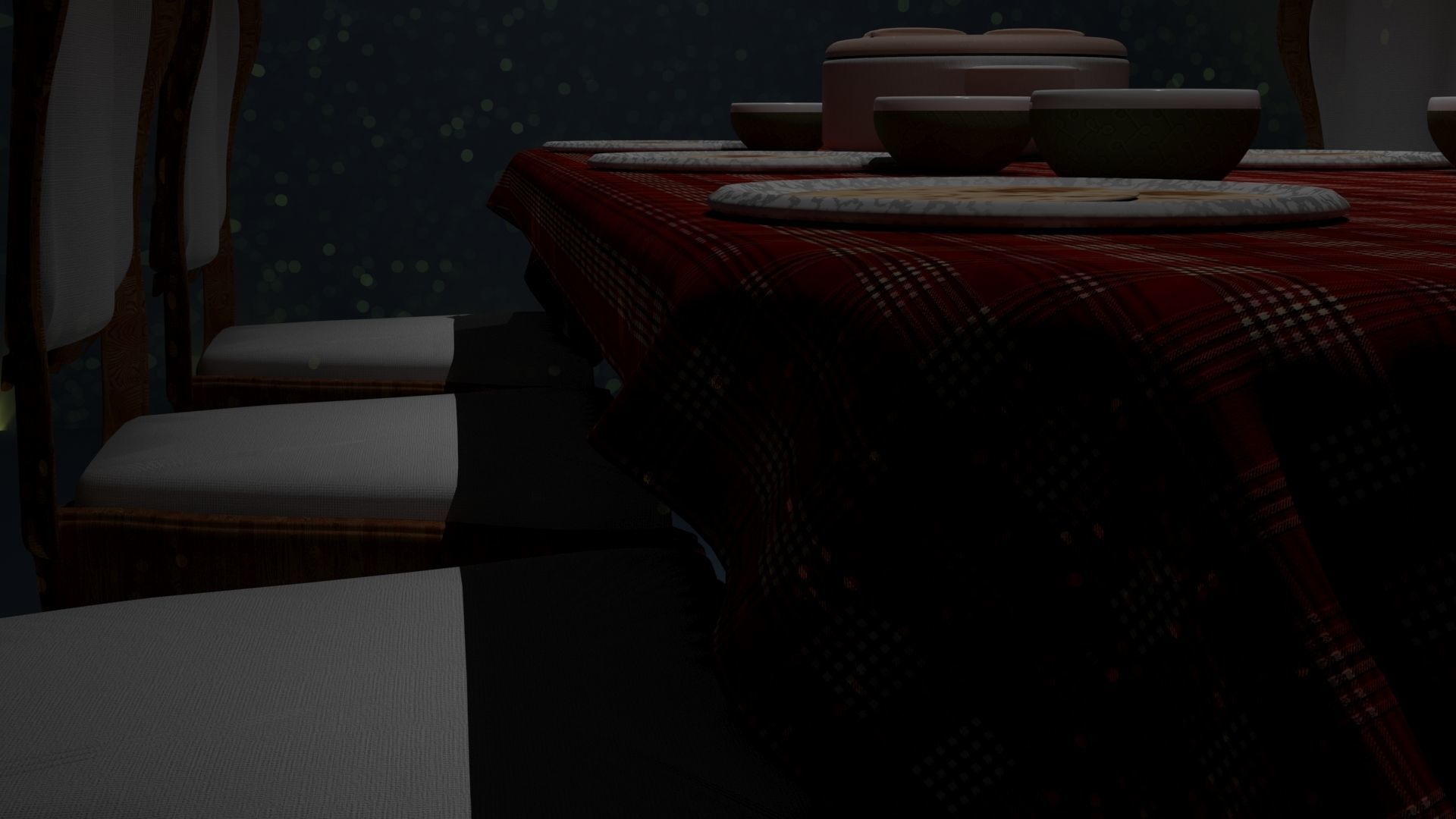 Dinner furniture table 3D model_3