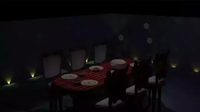 Dinner furniture table 3D model