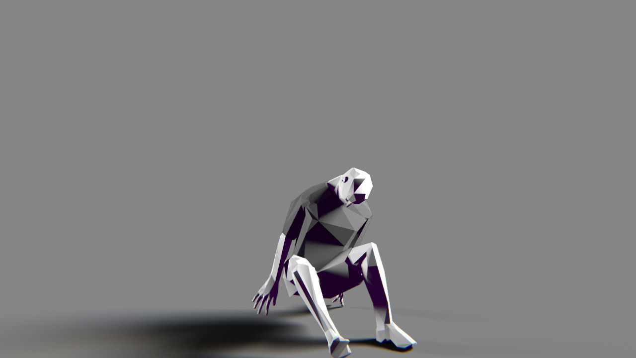 Footballer Edged Rigged Low-poly 3D model_14