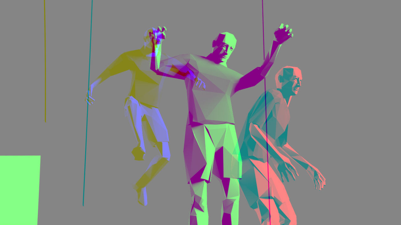 Footballer Edged Rigged Low-poly 3D model_5