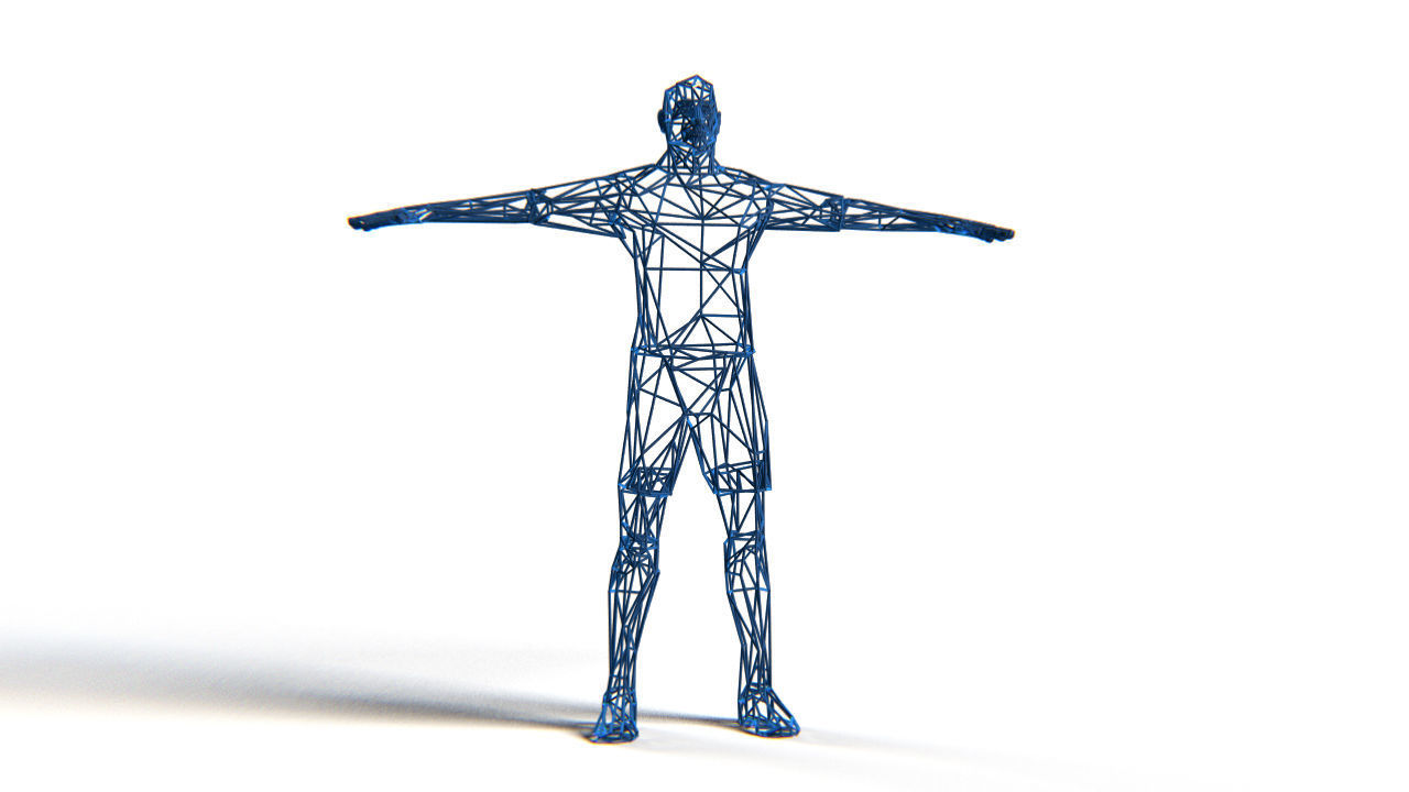 Footballer Edged Rigged Low-poly 3D model_7