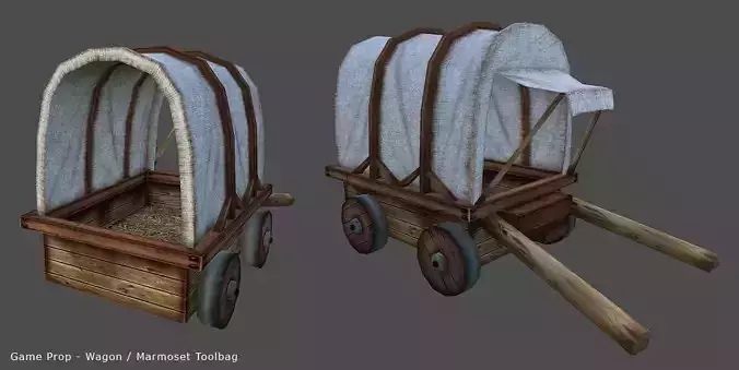 texture in bullcart Free 3D model