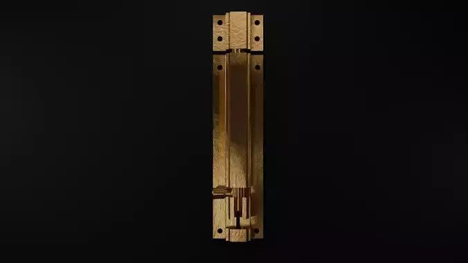 Golden Barrel Bolt Lock 3D model