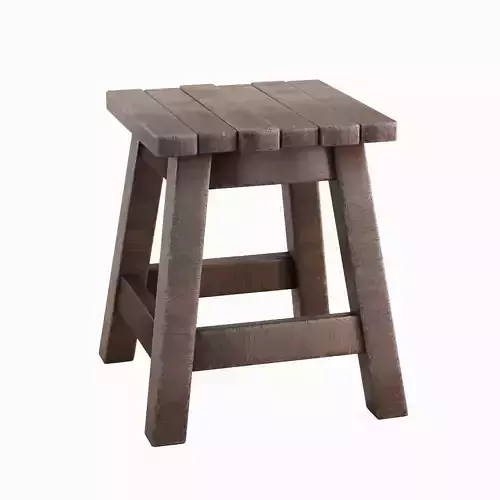 Medieval Wooden Stool Pack 2