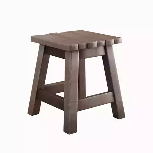 Medieval Wooden Stool Pack 3