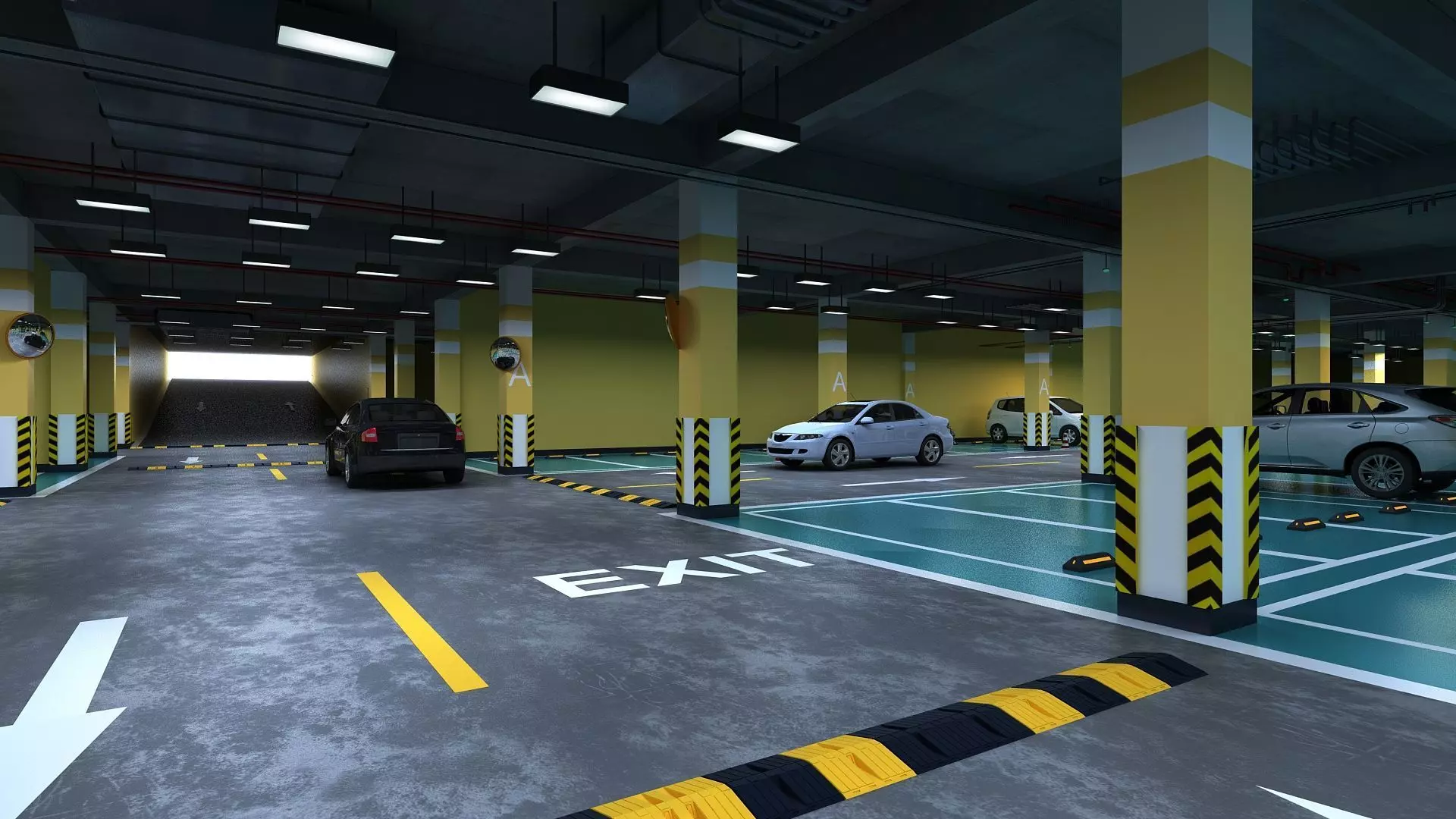 Underground Parking 02 3D model