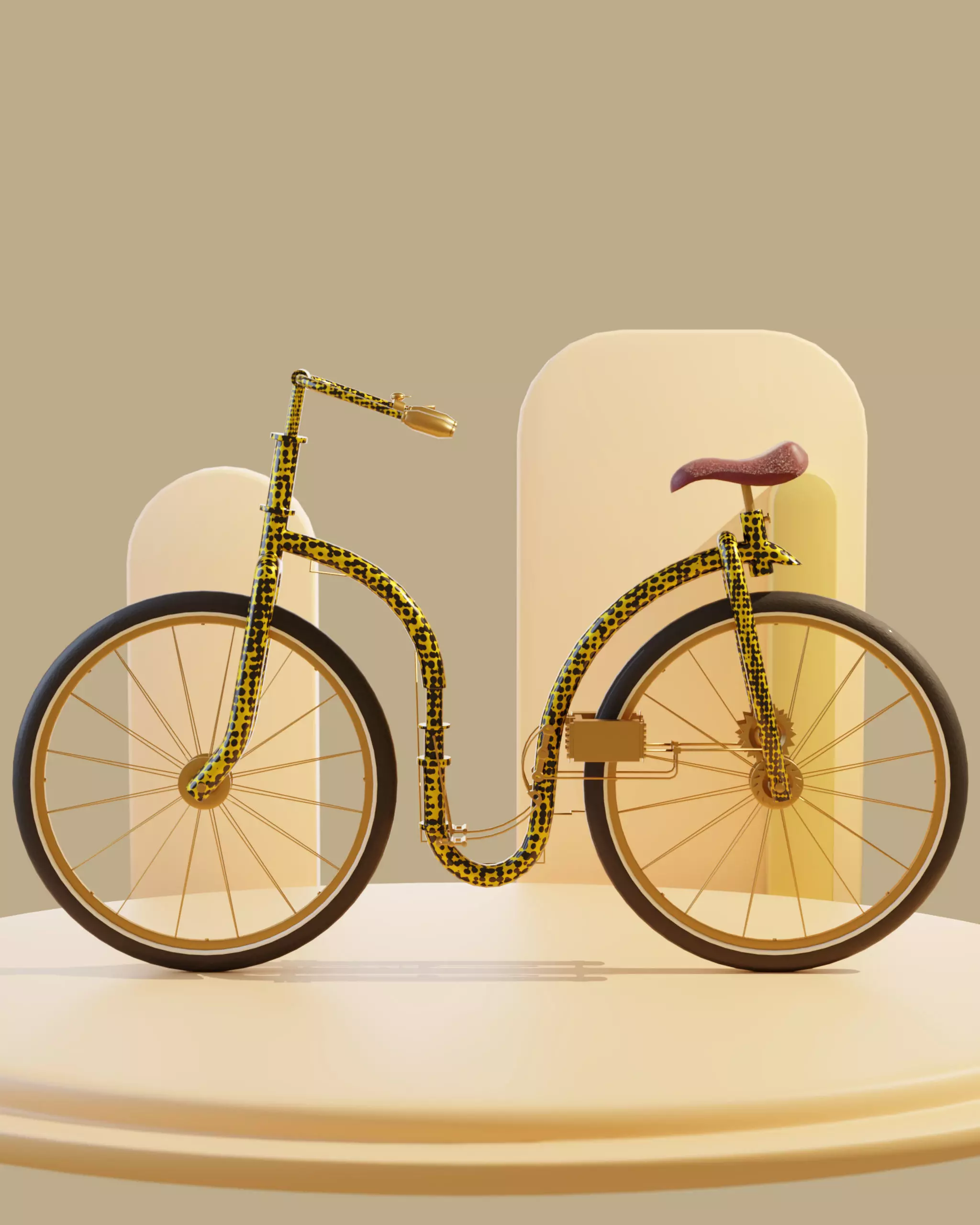 Bicycle Art-Deco Gecko Free low-poly 3D model