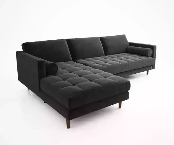 Swen Shadow Gray Left Sectional Sofa by Article