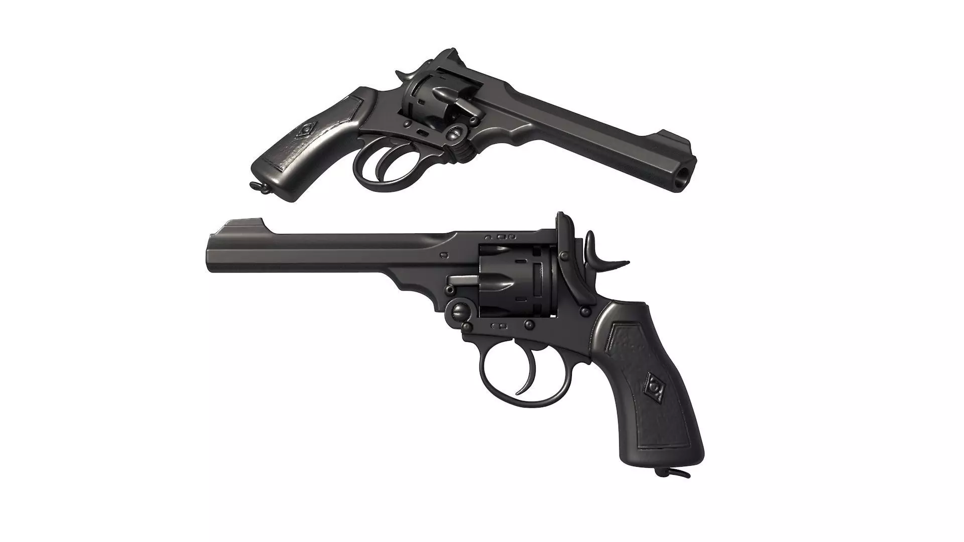 Webley MKVI CO2 Pellet Revolver 3D print model