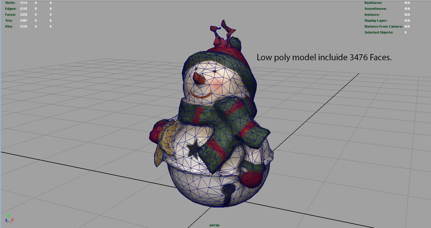 CHRISTMAS ORNAMENTS PACK Low-poly 3D model_14