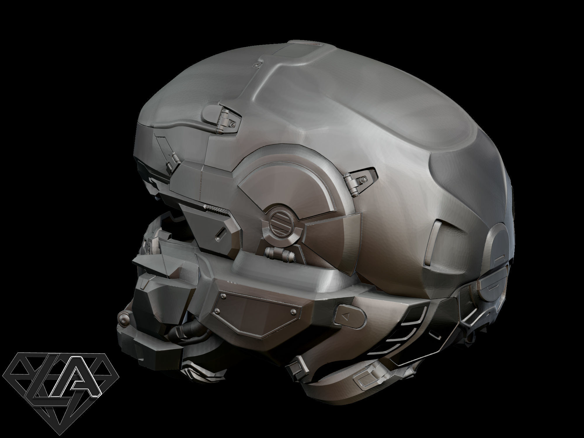Halo locus helmet 3D print model_2